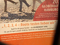 Globeboot-Aufsteller