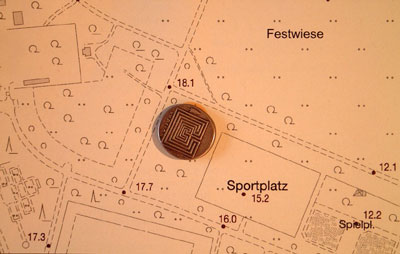 Lageplan vom Labyrinth im Stadtpark Hamburg