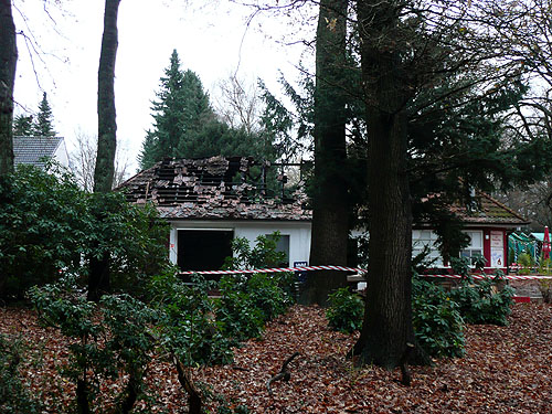Brand im Nebengebäude des Landhaus Walter