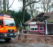 Brand im Hamburger Biergarten