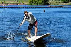 SUP auf dem Stadtparksee